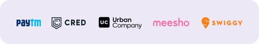Paytm, CRED, Urban Company, Meesho and Swiggy