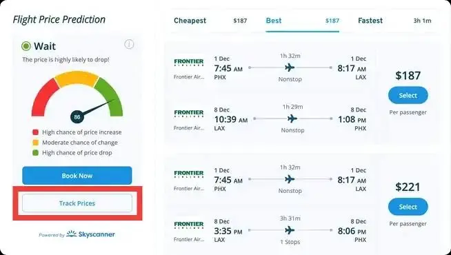 A price-tracking web app built by a student