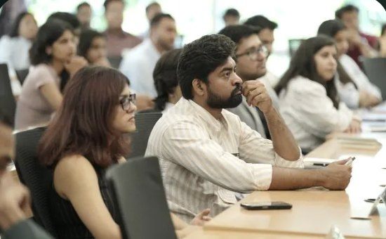 Students listening during a masterclass