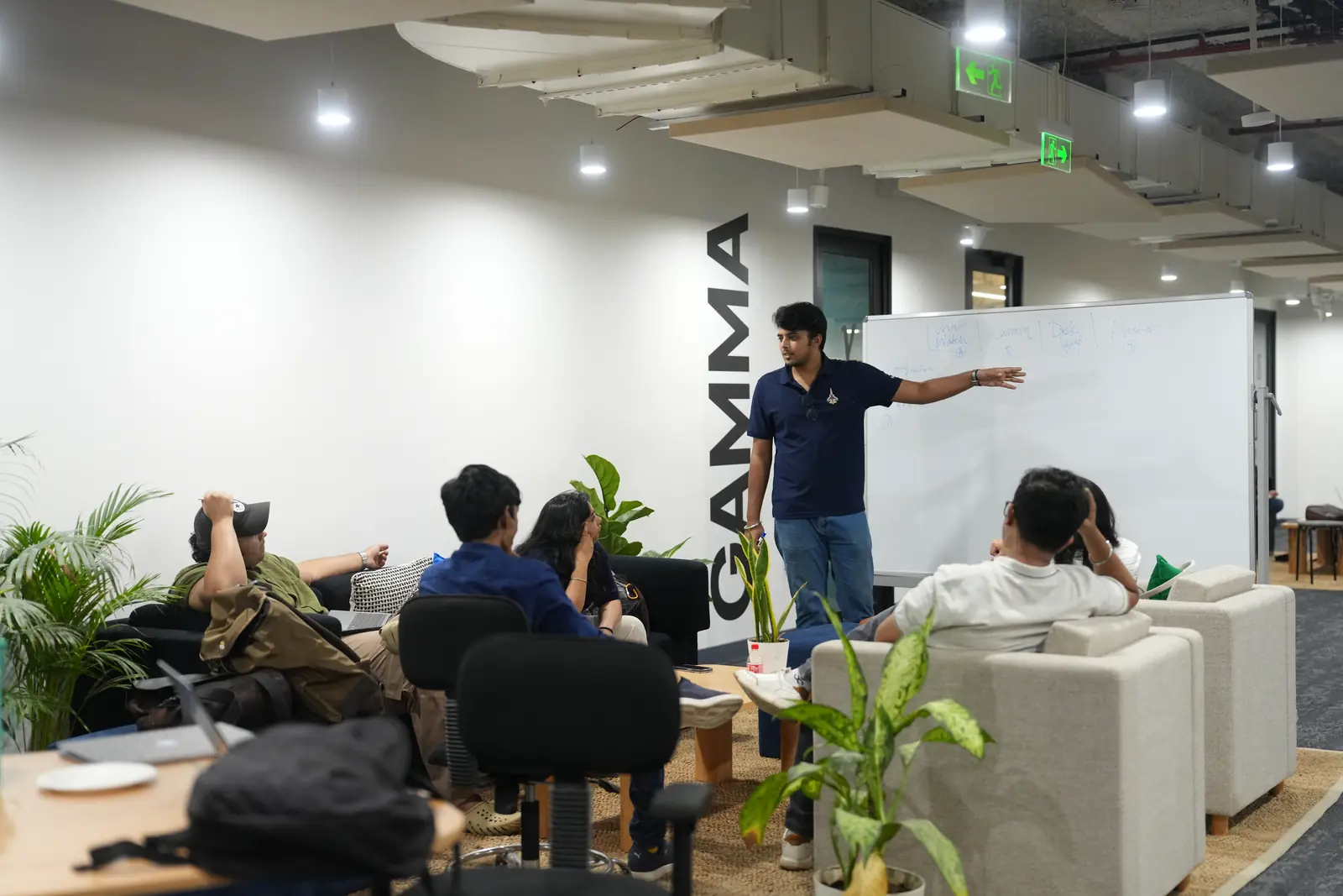 A team presenting measured business impact to a client