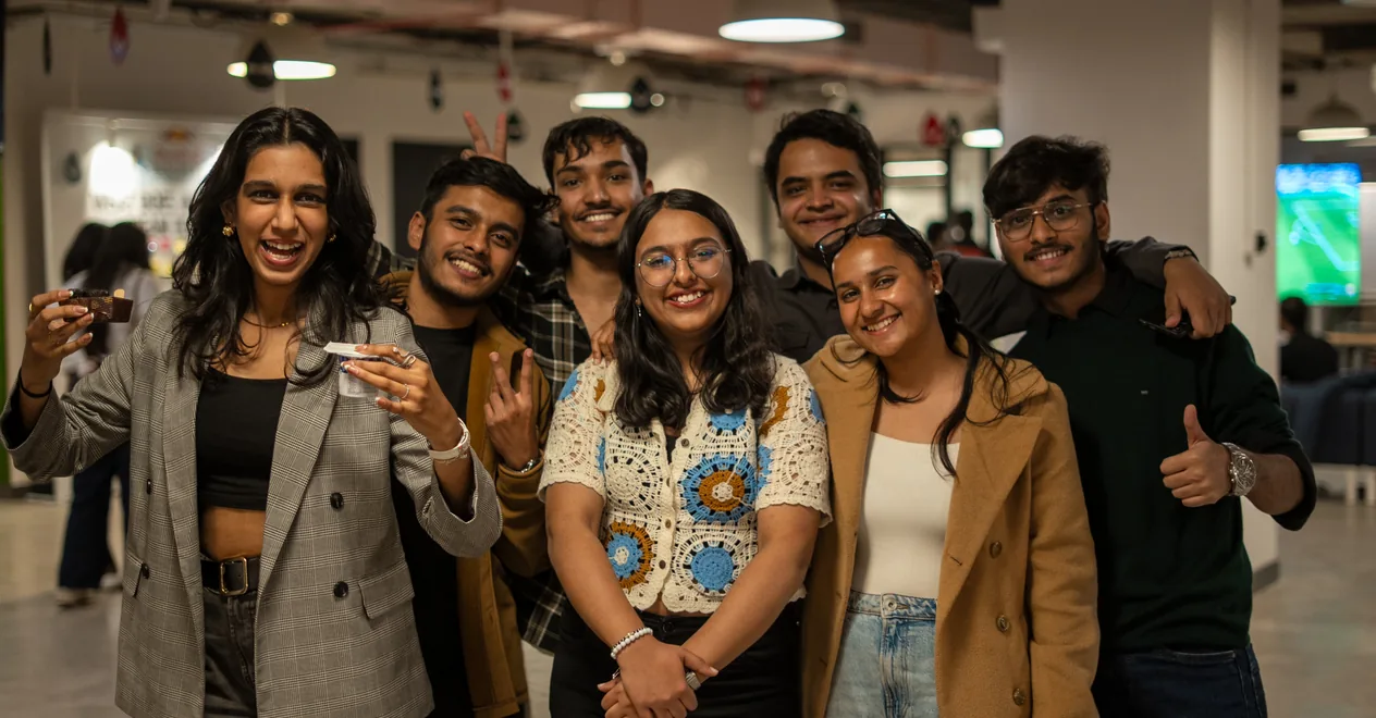 Students posing together at Maverion