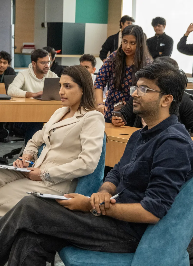 Students in conversation at a Maverion session